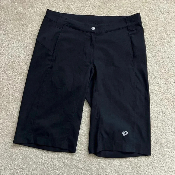 Pearl Izumi Bermuda Biking Cycling Shorts 14” Women Size Medium Black Outdoor - Picture 1 of 16